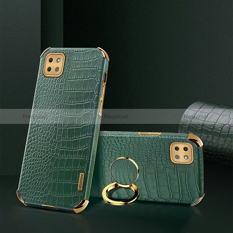 Soft Luxury Leather Snap On Case Cover XD2 for Samsung Galaxy A22s 5G Green