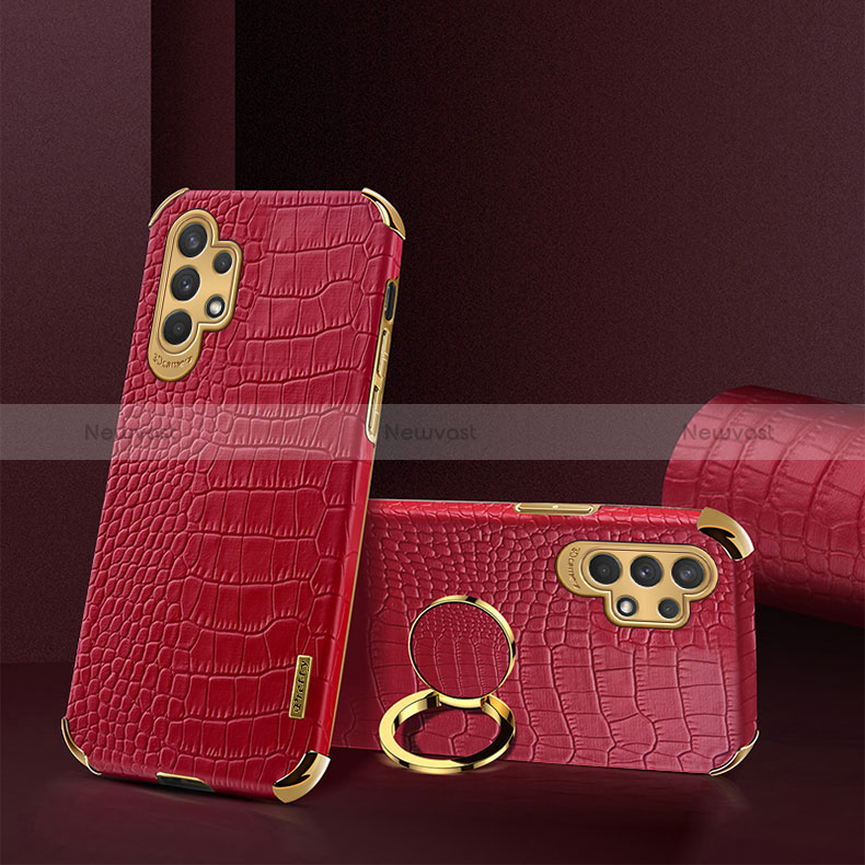 Soft Luxury Leather Snap On Case Cover XD2 for Samsung Galaxy A32 4G Red