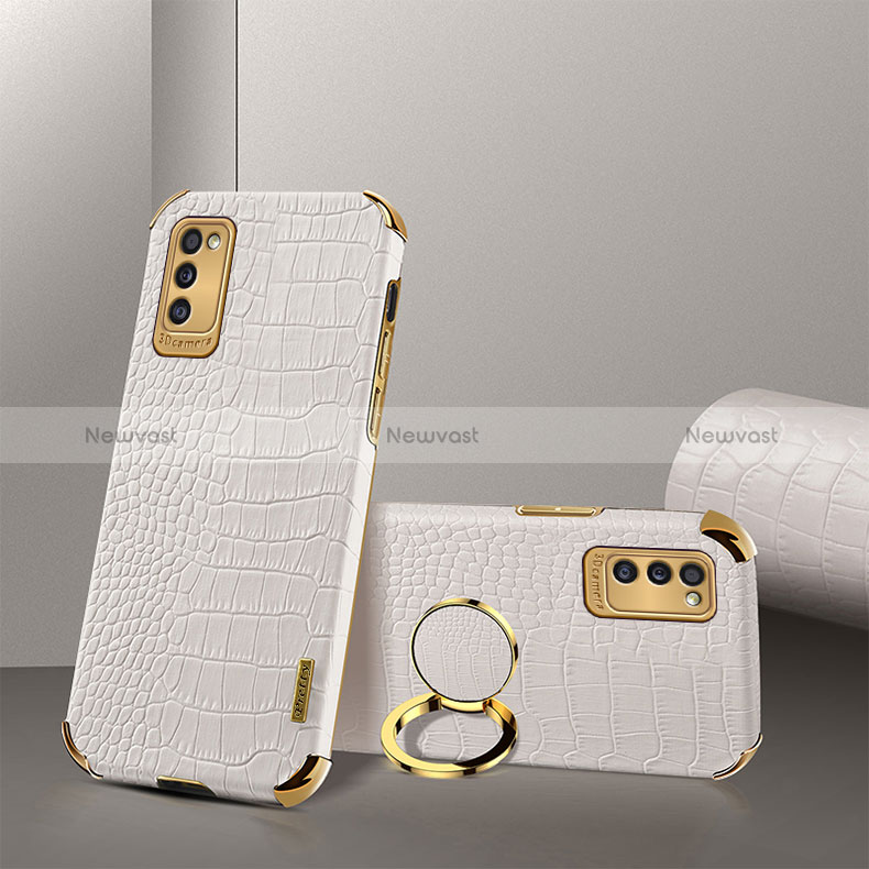 Soft Luxury Leather Snap On Case Cover XD2 for Samsung Galaxy A41 White