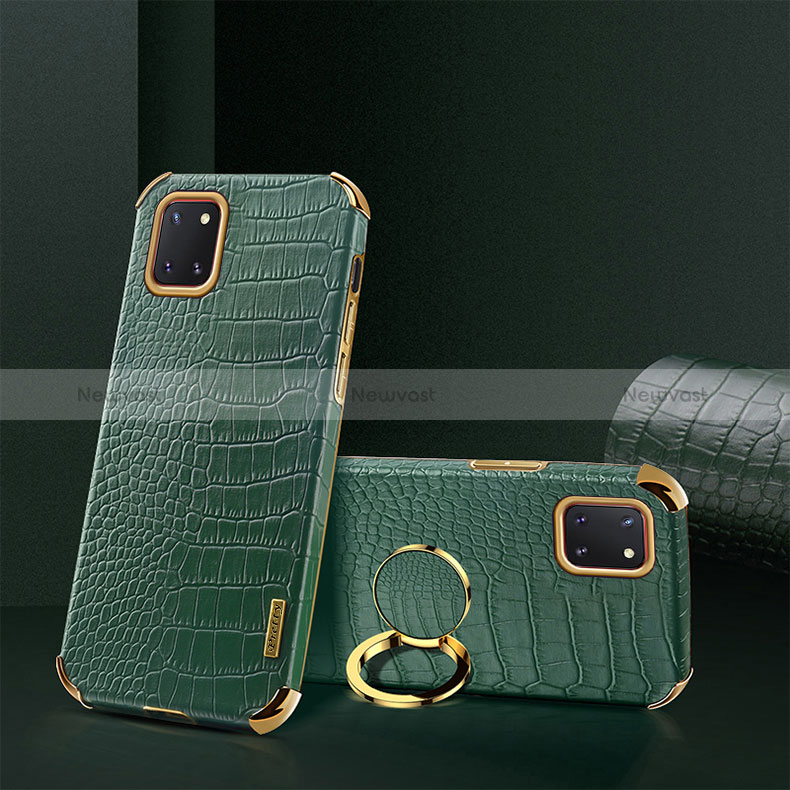 Soft Luxury Leather Snap On Case Cover XD2 for Samsung Galaxy A81 Green
