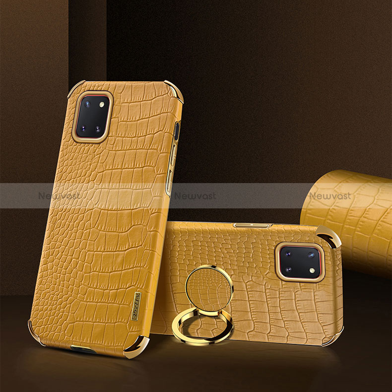 Soft Luxury Leather Snap On Case Cover XD2 for Samsung Galaxy A81 Yellow