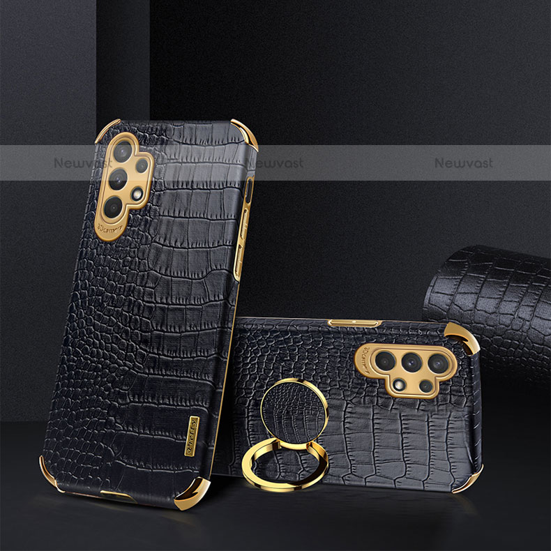 Soft Luxury Leather Snap On Case Cover XD2 for Samsung Galaxy M32 5G Black