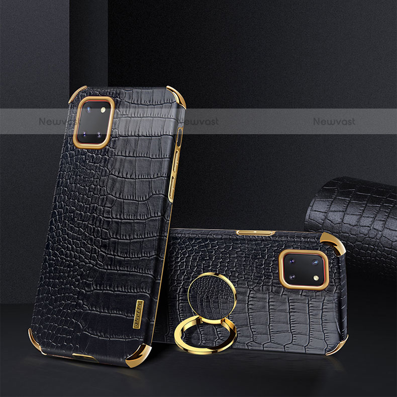 Soft Luxury Leather Snap On Case Cover XD2 for Samsung Galaxy Note 10 Lite Black