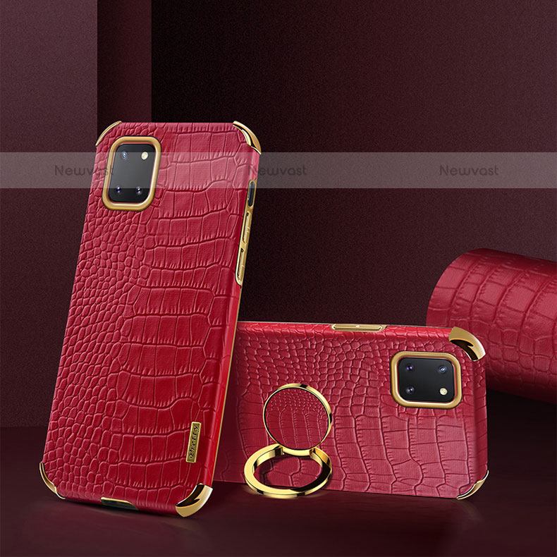 Soft Luxury Leather Snap On Case Cover XD2 for Samsung Galaxy Note 10 Lite Red