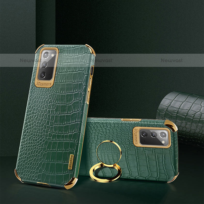 Soft Luxury Leather Snap On Case Cover XD2 for Samsung Galaxy Note 20 5G Green