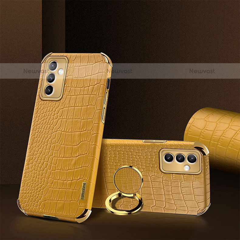 Soft Luxury Leather Snap On Case Cover XD2 for Samsung Galaxy Quantum2 5G Yellow