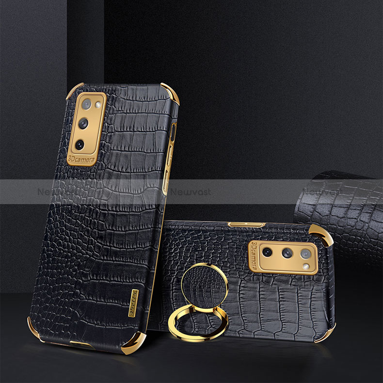 Soft Luxury Leather Snap On Case Cover XD2 for Samsung Galaxy S20 FE (2022) 5G Black