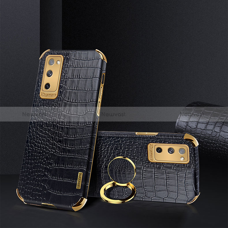 Soft Luxury Leather Snap On Case Cover XD2 for Samsung Galaxy S20 Lite 5G Black