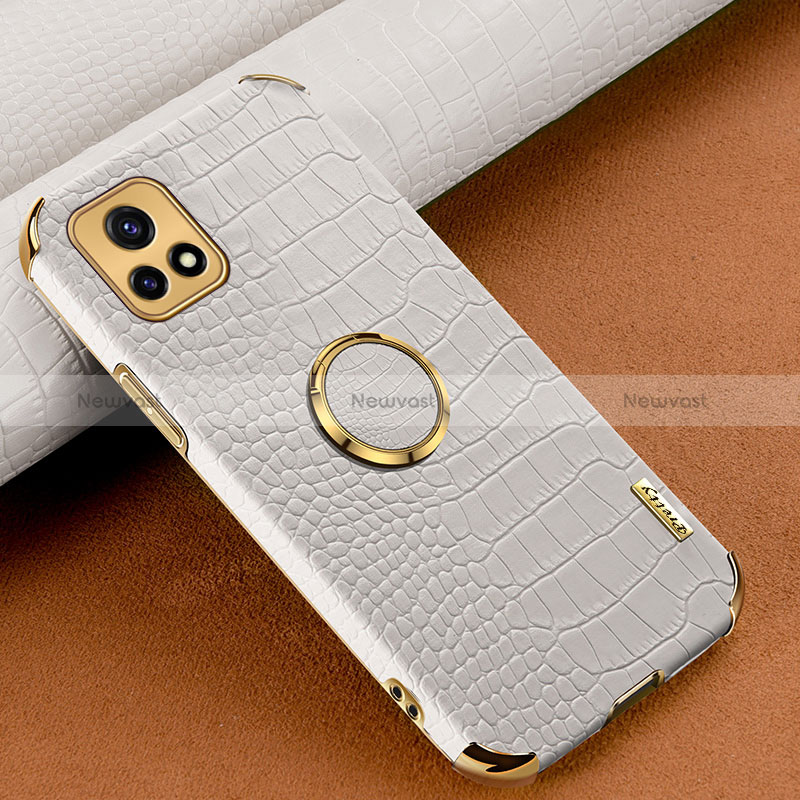 Soft Luxury Leather Snap On Case Cover XD2 for Vivo iQOO U3 5G White