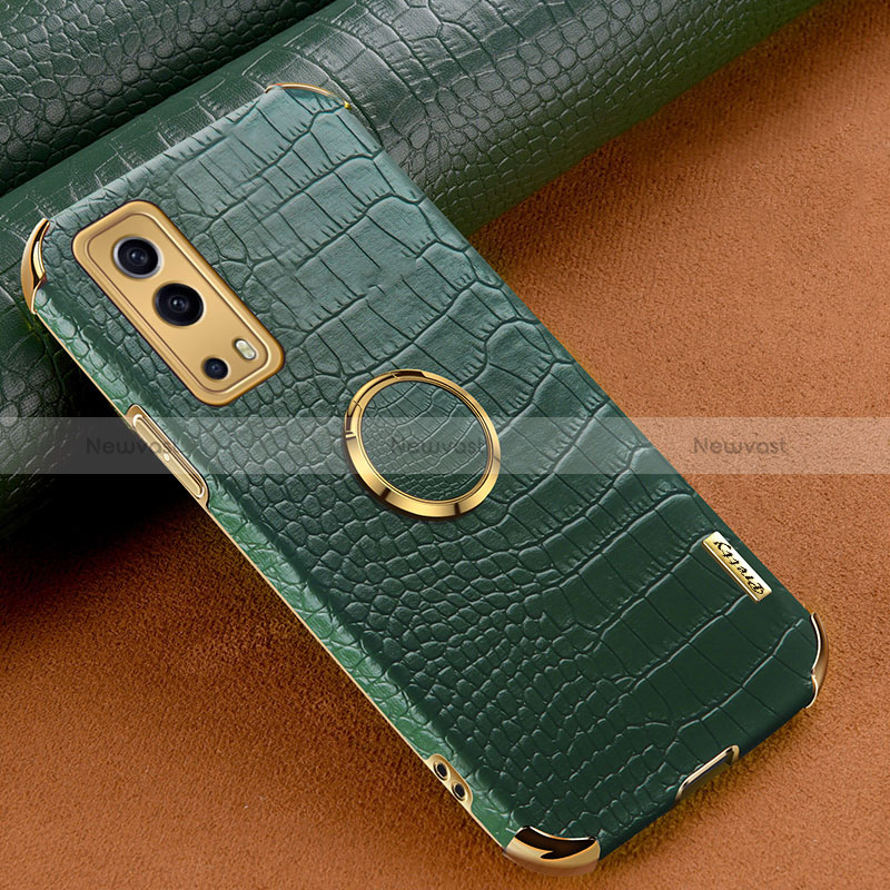 Soft Luxury Leather Snap On Case Cover XD2 for Vivo iQOO Z3 5G Green