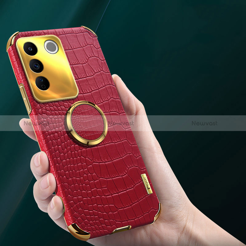 Soft Luxury Leather Snap On Case Cover XD2 for Vivo V27e 5G