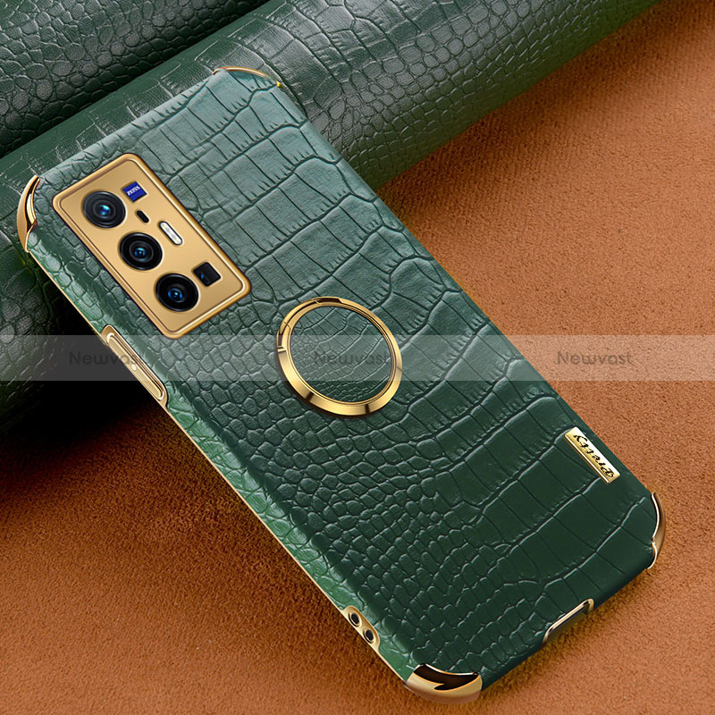 Soft Luxury Leather Snap On Case Cover XD2 for Vivo X70 Pro+ Plus 5G Green