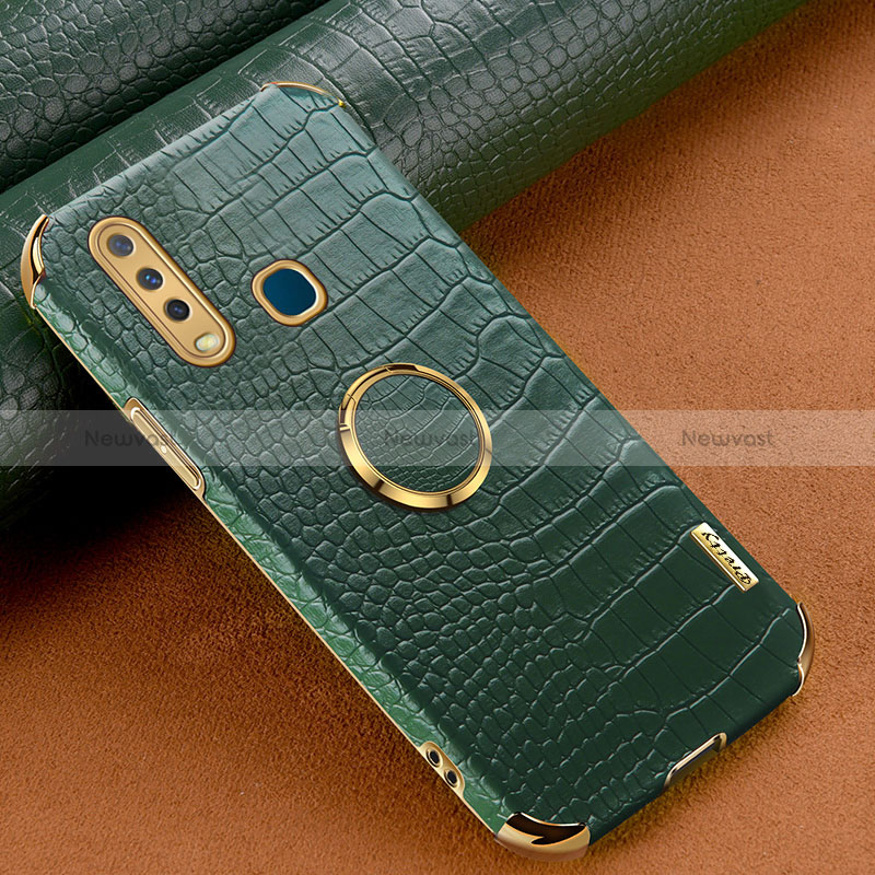 Soft Luxury Leather Snap On Case Cover XD2 for Vivo Y11 Green