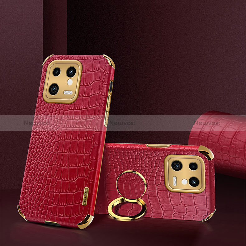 Soft Luxury Leather Snap On Case Cover XD2 for Xiaomi Mi 13 5G Red