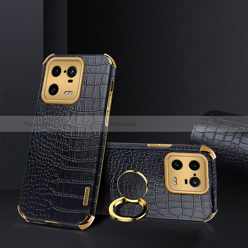 Soft Luxury Leather Snap On Case Cover XD2 for Xiaomi Mi 13 Pro 5G Black