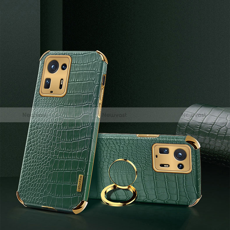 Soft Luxury Leather Snap On Case Cover XD2 for Xiaomi Mi Mix 4 5G Green