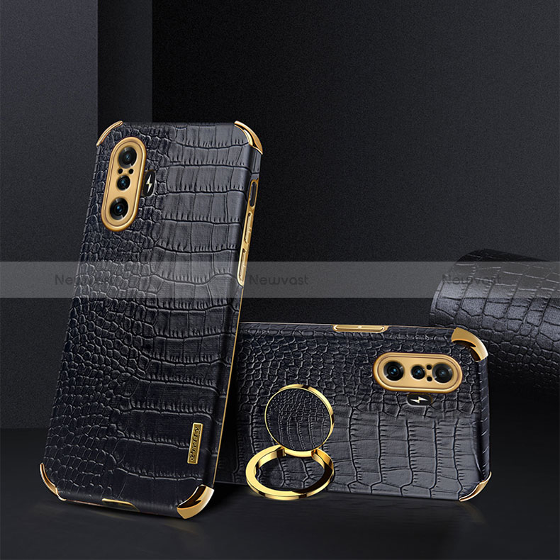 Soft Luxury Leather Snap On Case Cover XD2 for Xiaomi Poco F3 GT 5G Black