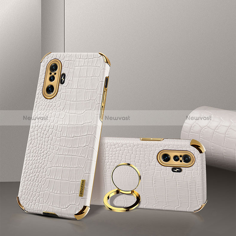 Soft Luxury Leather Snap On Case Cover XD2 for Xiaomi Poco F3 GT 5G White