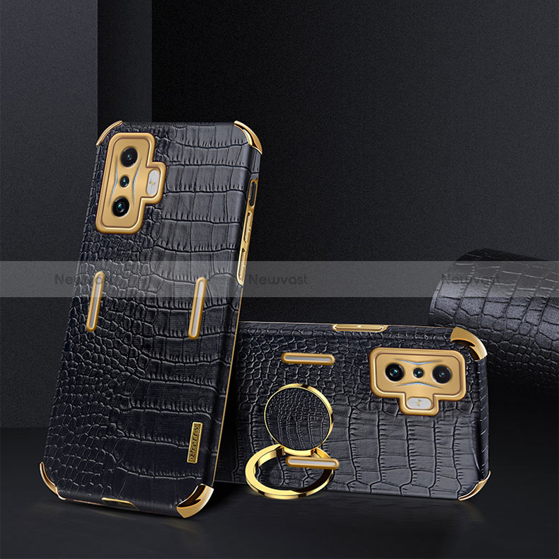 Soft Luxury Leather Snap On Case Cover XD2 for Xiaomi Poco F4 GT 5G Black