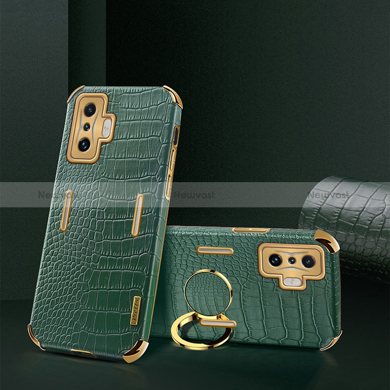 Soft Luxury Leather Snap On Case Cover XD2 for Xiaomi Poco F4 GT 5G Green