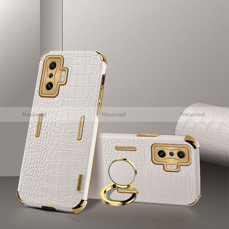 Soft Luxury Leather Snap On Case Cover XD2 for Xiaomi Poco F4 GT 5G White