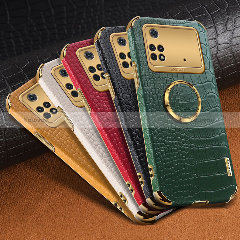 Soft Luxury Leather Snap On Case Cover XD2 for Xiaomi Poco M4 Pro 4G