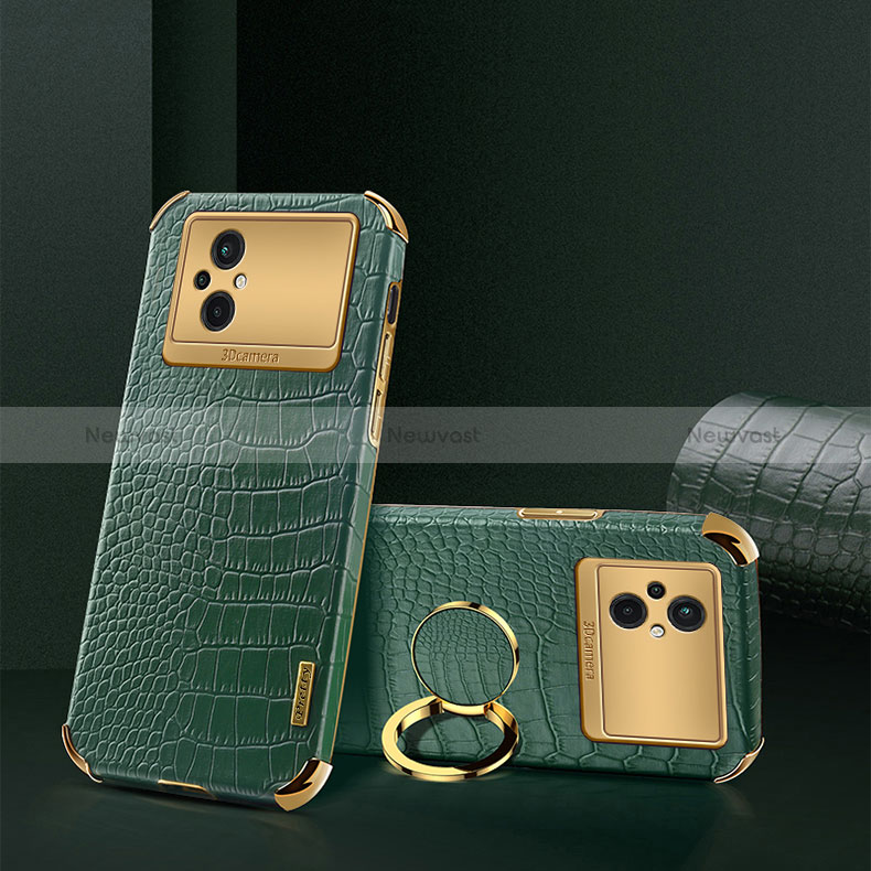 Soft Luxury Leather Snap On Case Cover XD2 for Xiaomi Poco M5 4G Green