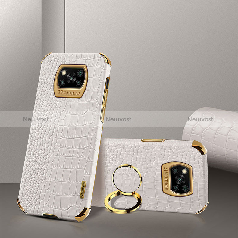 Soft Luxury Leather Snap On Case Cover XD2 for Xiaomi Poco X3 White