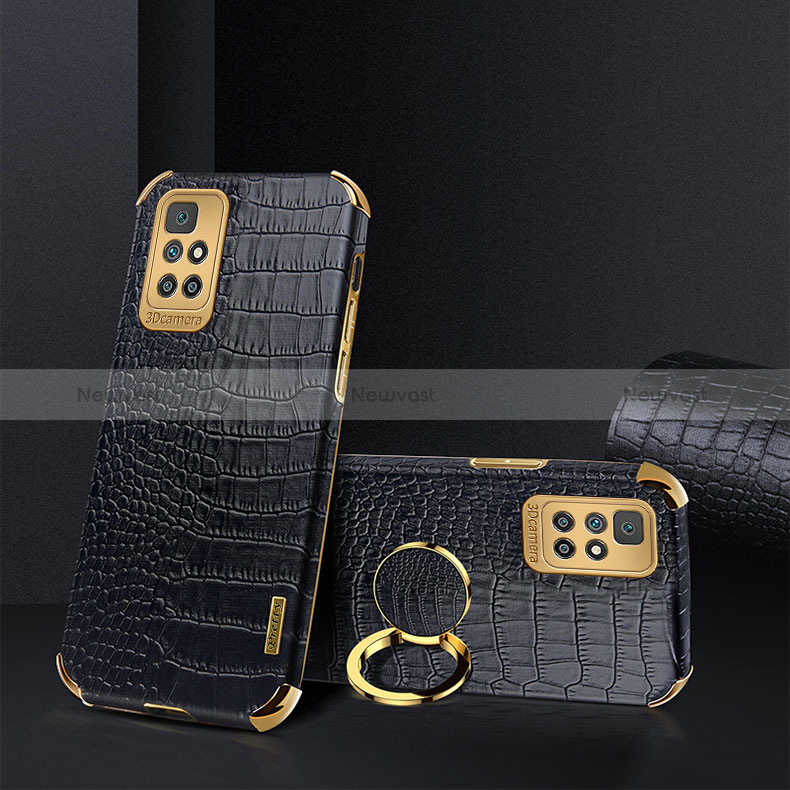 Soft Luxury Leather Snap On Case Cover XD2 for Xiaomi Redmi 10 (2022) Black