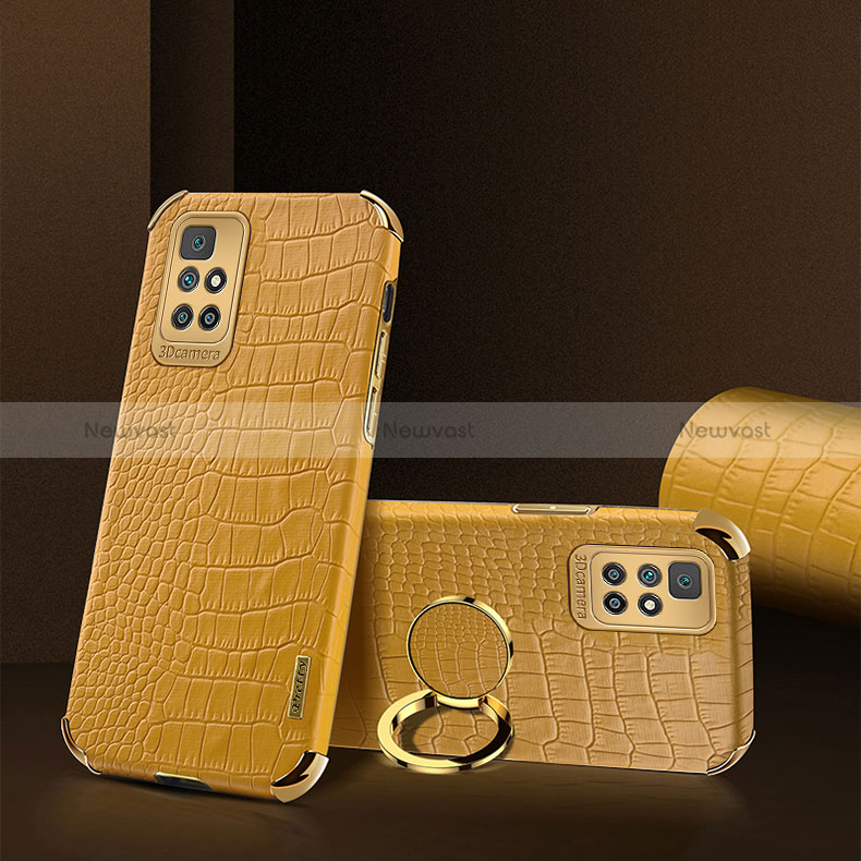 Soft Luxury Leather Snap On Case Cover XD2 for Xiaomi Redmi 10 (2022) Yellow