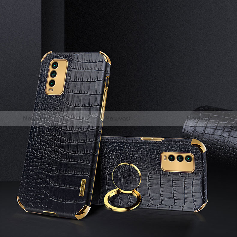 Soft Luxury Leather Snap On Case Cover XD2 for Xiaomi Redmi 9T 4G Black