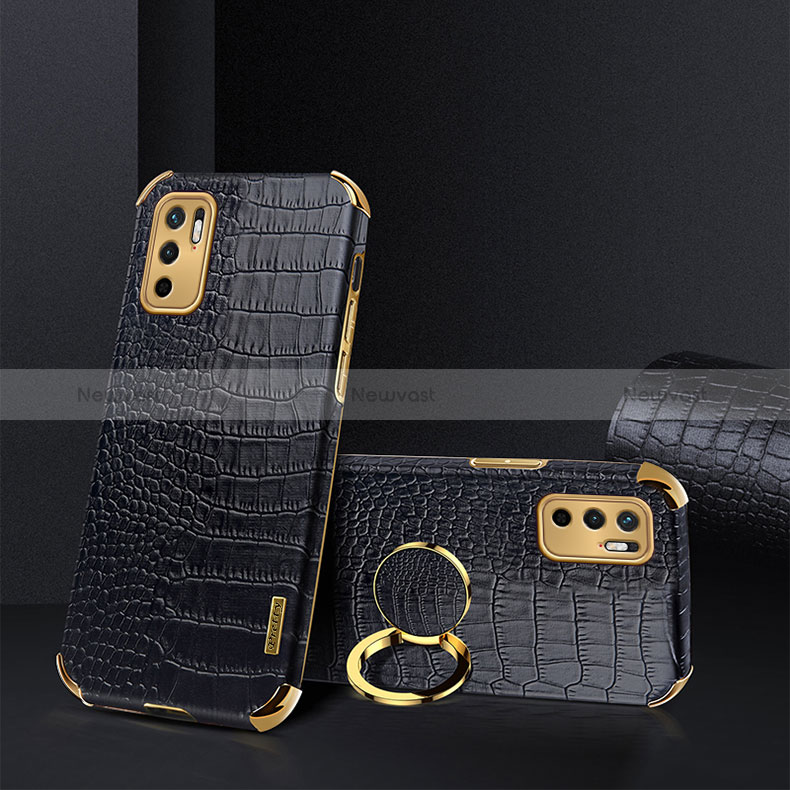 Soft Luxury Leather Snap On Case Cover XD2 for Xiaomi Redmi Note 10 5G Black