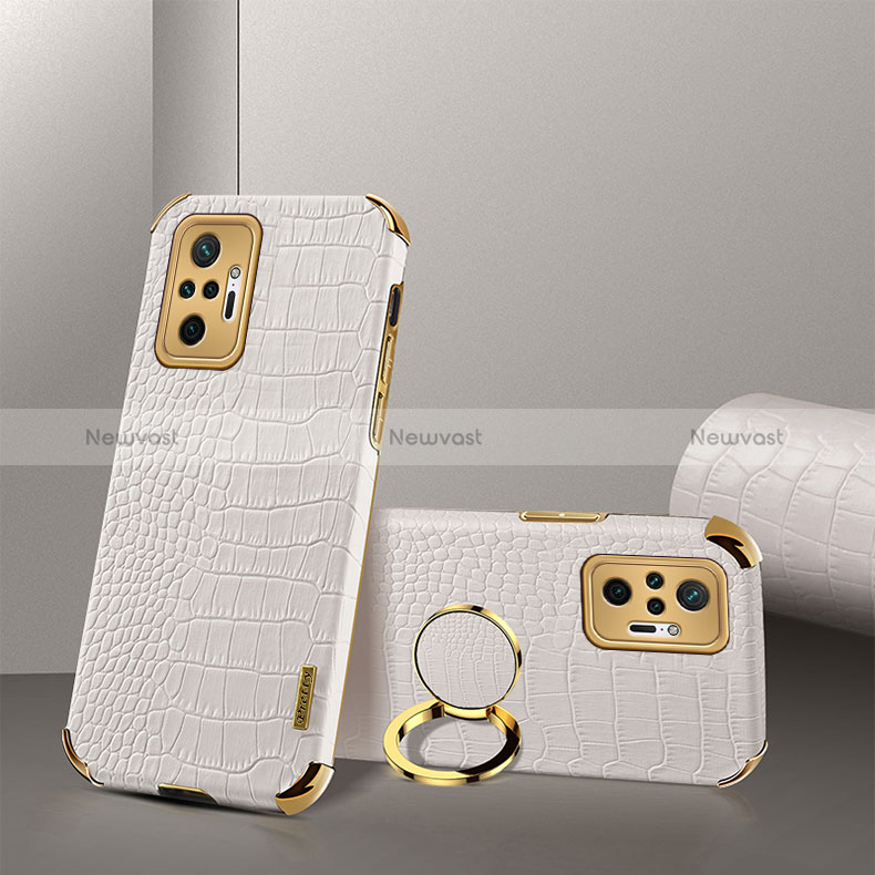 Soft Luxury Leather Snap On Case Cover XD2 for Xiaomi Redmi Note 10 Pro 4G White