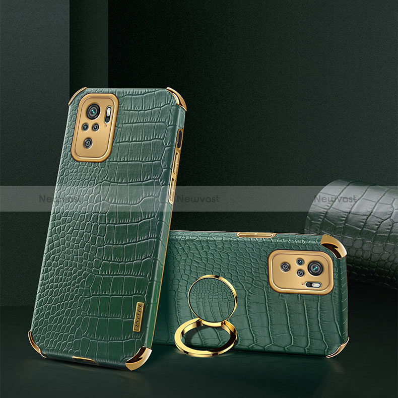 Soft Luxury Leather Snap On Case Cover XD2 for Xiaomi Redmi Note 11 SE India 4G Green