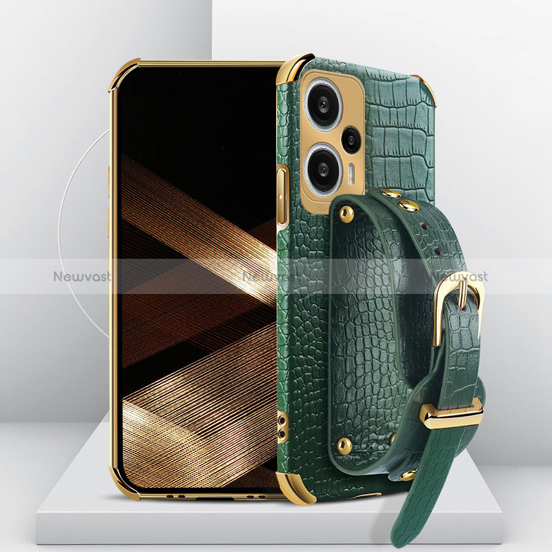 Soft Luxury Leather Snap On Case Cover XD2 for Xiaomi Redmi Note 12 Turbo 5G Green