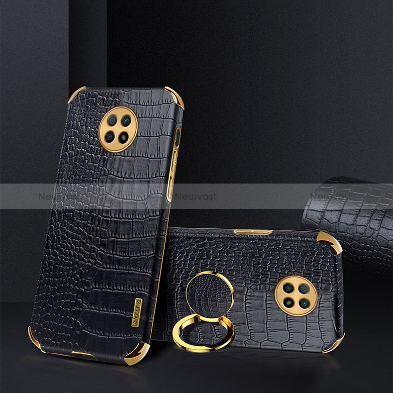 Soft Luxury Leather Snap On Case Cover XD2 for Xiaomi Redmi Note 9 5G Black