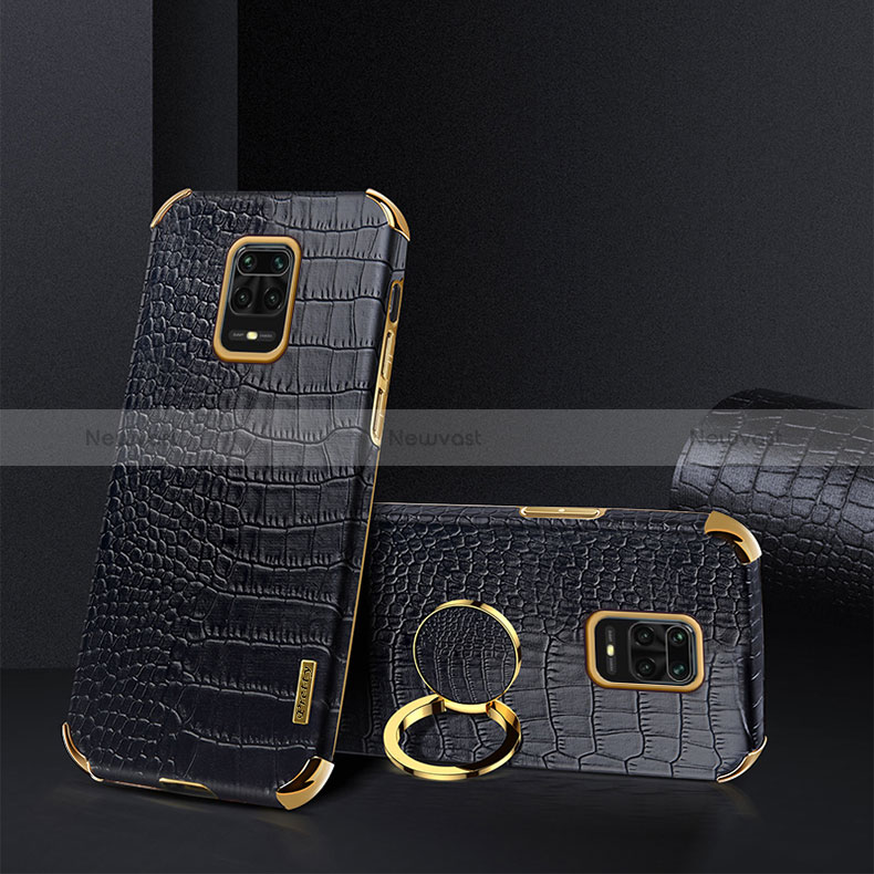 Soft Luxury Leather Snap On Case Cover XD2 for Xiaomi Redmi Note 9S Black