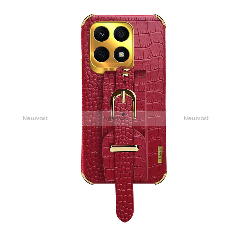 Soft Luxury Leather Snap On Case Cover XD3 for Huawei Honor X8a 4G Red