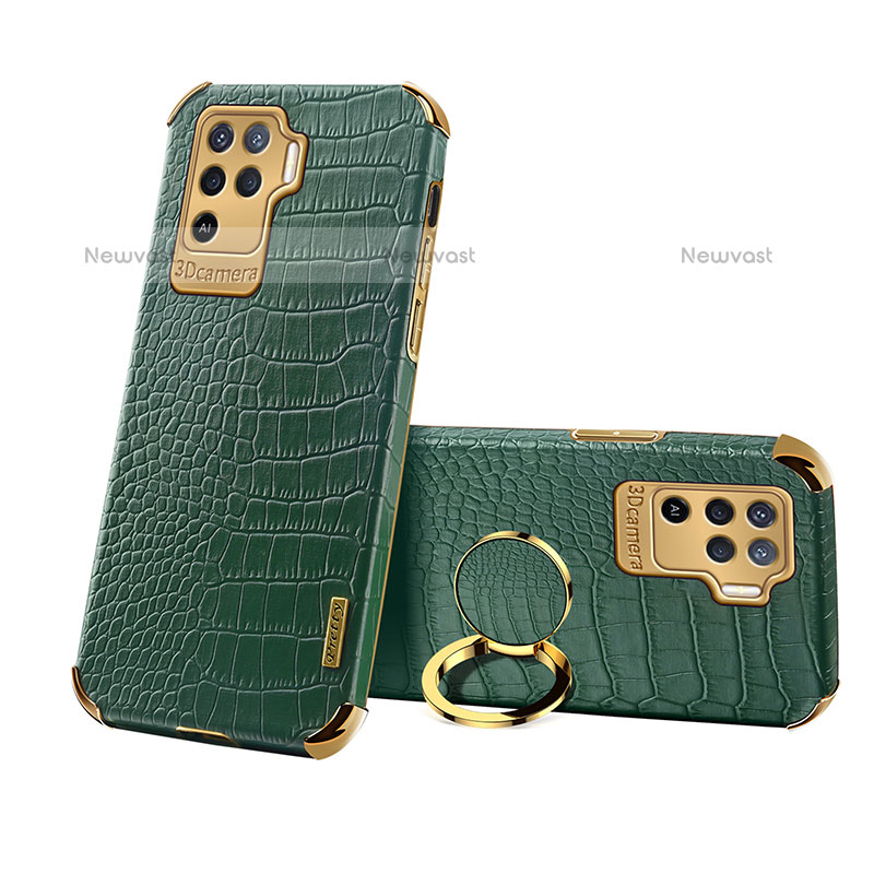 Soft Luxury Leather Snap On Case Cover XD3 for Oppo A94 4G Green