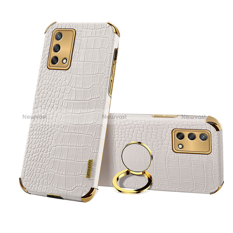 Soft Luxury Leather Snap On Case Cover XD3 for Oppo F19s White