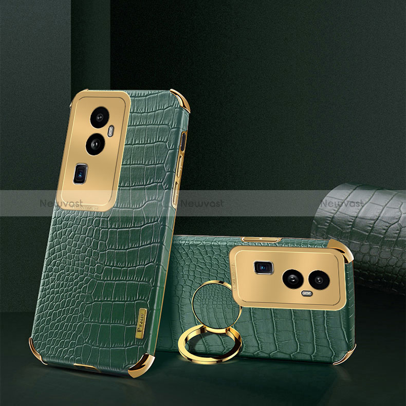 Soft Luxury Leather Snap On Case Cover XD3 for Oppo Reno10 Pro+ Plus 5G Green