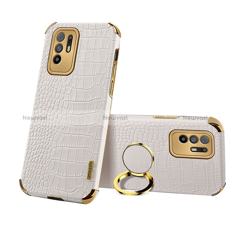 Soft Luxury Leather Snap On Case Cover XD3 for Oppo Reno5 Z 5G White