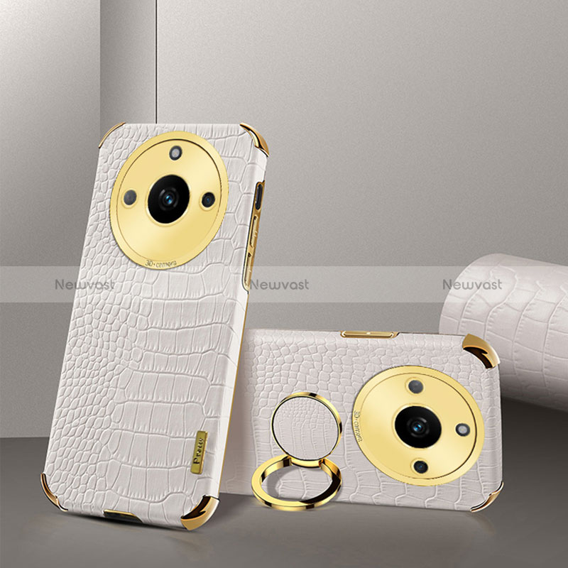 Soft Luxury Leather Snap On Case Cover XD3 for Realme 11 Pro+ Plus 5G White