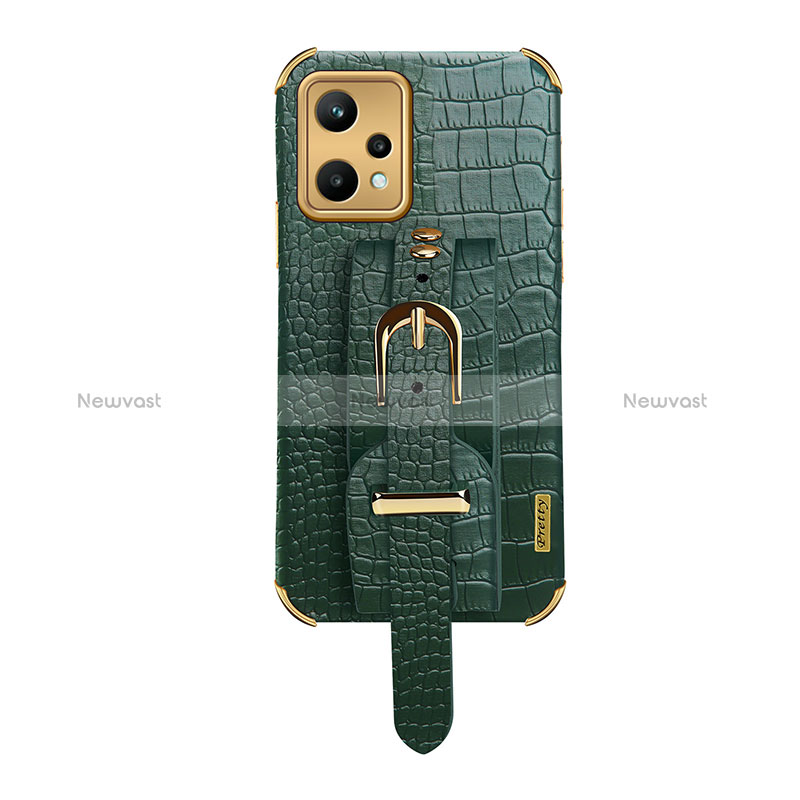 Soft Luxury Leather Snap On Case Cover XD3 for Realme 9 5G Green