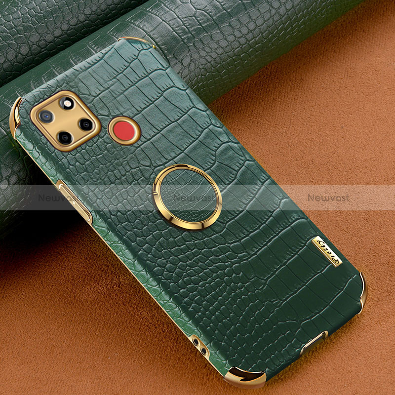 Soft Luxury Leather Snap On Case Cover XD3 for Realme Narzo 30A Green