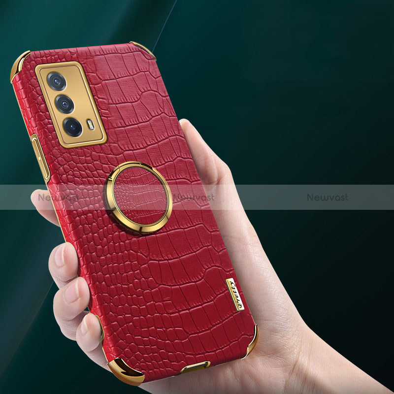 Soft Luxury Leather Snap On Case Cover XD3 for Vivo iQOO Z5 5G