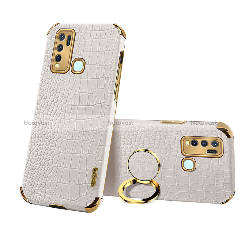 Soft Luxury Leather Snap On Case Cover XD3 for Vivo Y50 White