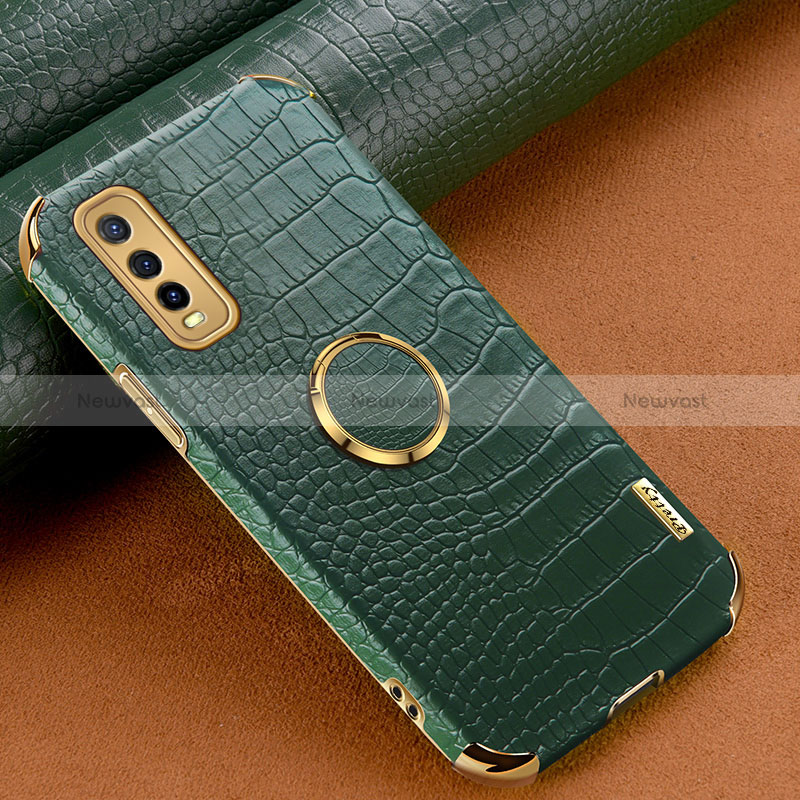 Soft Luxury Leather Snap On Case Cover XD3 for Vivo Y51s 5G Green