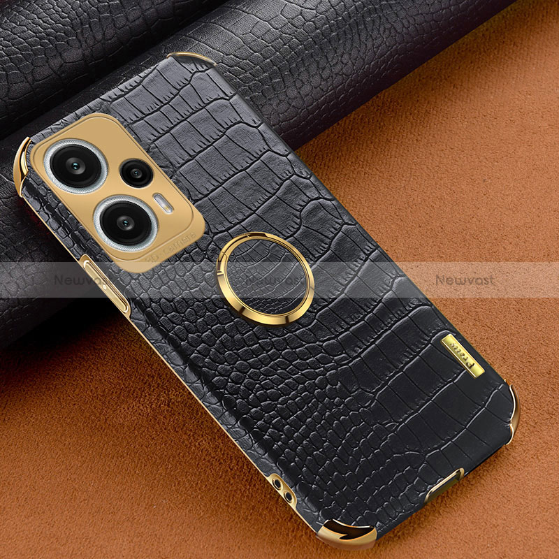 Soft Luxury Leather Snap On Case Cover XD3 for Xiaomi Poco F5 5G Black