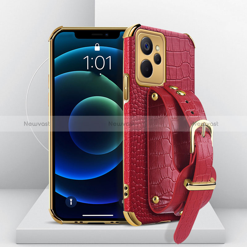 Soft Luxury Leather Snap On Case Cover XD4 for Realme 10T 5G Red